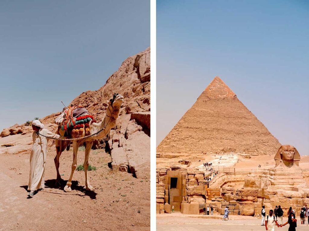 visit the Egyptian Pyramids of Giza in Egypt